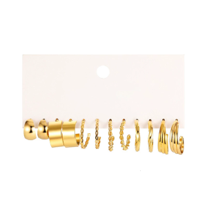 Fashion Earrings Women Accessories Stylish Ear Drop Earrings Party Set Alloy Texture for Any Occasion