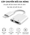 Dây cáp chuyển đổi tai nghe cổng giắc 3.5mm sang chân cắm lightning iphone kèm cổng sạc an toàn - Gutek A3. 