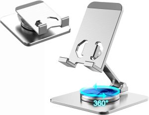 Phone Stand 360° Rotatable Desktop Folding Portable Holder For Mobile Handphone Tablets