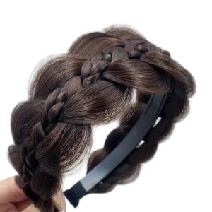 Elegant Fishbone Braid Headbands For Effortlessly Hairstyle And Comfortable Synthetic Fiber Wigs Hairband All Matching