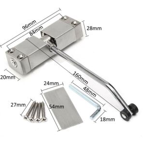 Adjustable Automatic Strength Spring Door Closer Hinge Fire Rated Door Channel