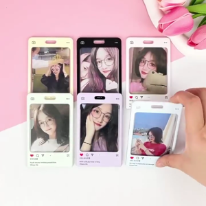 Transparent Protection Sleeve Photocard Photo Protector Holder Keyring Bus Cover Acrylic Cute Korean