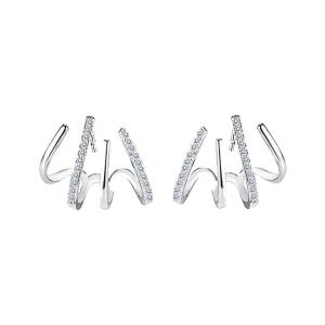 Zircon Earrings for Women Girls Stud Ear Earrings for Women Girls Luxury Minimalist Dainty Tiny Ear Wrap Earrings