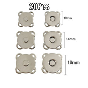 20Pcs 18mm Magnetic Snap Button Metal Handbag Purse Bags Adsorption Magnet Clasps