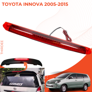 Toyota Innova 2005-2015 3rd Brake Light For Spoiler High Mount Stop Lamp LED Rear Roof Spoiler Brakelight Direct Replacement Auto Parts High Quality Easy Install Bolt-On OEM Fit Signal Warning
