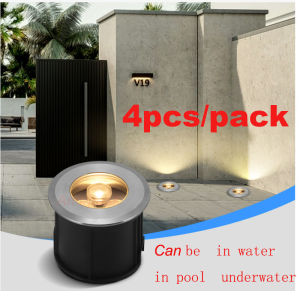 4pcs/pack LED Underwater Light Waterproof Anti-corrosion Floodlight Lamp for Fountain Aquarium Swimming Pool 12V 24v Underground Lamp Step Deck
