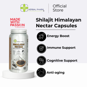 Herbal Pharm Shilajit Himalayan Nectar Capsules - Rejuvenate and Restore Energy