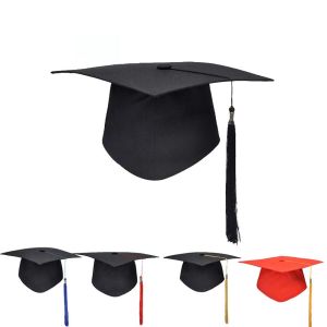 GENENIC With Tassels School Graduation Party Master Doctor Adult Academic Hat Graduation Supplies Graduation Caps Student Supplies