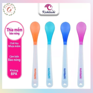 Bộ 4 Thìa Báo Nóng Muỗng Cảm Ứng Nhiệt Kichi Cho Bé