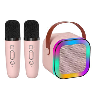 Mini Karaoke Machine With Microphone Sound System Portable Karaoke Machine With 2 Wireless Microphones Birthday Gifts For Family Gatherings