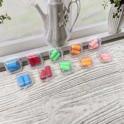 Penutup Telinga bahan Busa 1 set dapat 2 PCS Free box bening / Earplug Penutup T