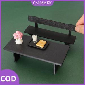 CANAMEK✨ 1 mảnh Dollhouse thu nhỏ màu đen bàn ghế đồ nội thất mô hình cảnh trang trí đạo cụ Nhà búp bê phụ kiện