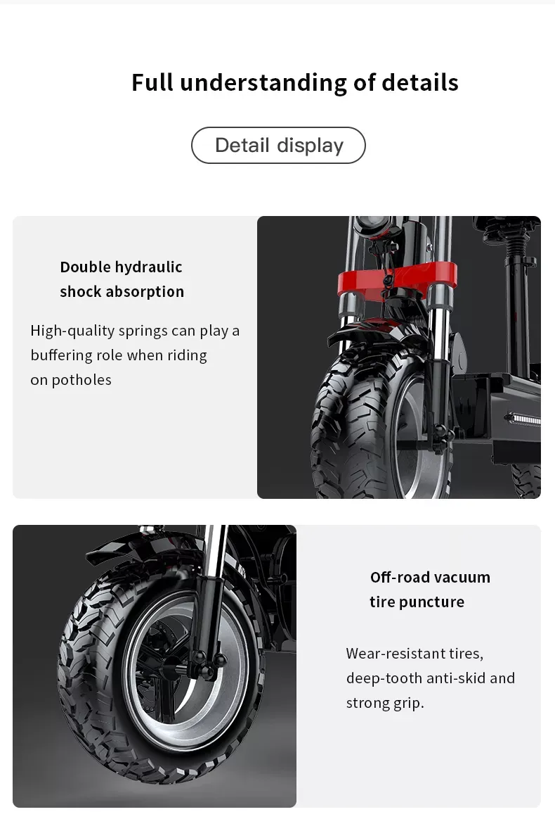 MONSPRIN Q20 สกู๊ตเตอร์ไฟฟ้าออฟโรด ระยะ 40-150km ความเร็ว 55KM/H รับ 200 kg scooterไฟฟ้า สกูดเตอร์ สกู๊ตเตอร์ใหญ่ SEALUP