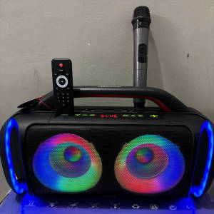 TECHZONE BK-5501 Wireless Bluetooth Speaker with 1 UHF Microphone Outdoor Karaoke KTV Portable Speaker with Remote