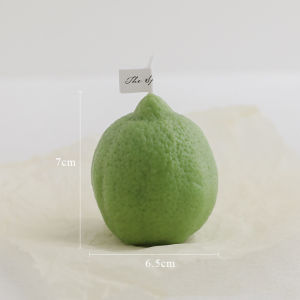 OurHome [พร้อมส่ง] เทียนมะนาว Lemon candle ของขวัญเล็ก ๆ ที่สร้างสรรค์ ของตกแต่งบ้านแฮนด์เมด อุปกรณ์ประกอบฉากภาพ ตกแต่งร้านกาแฟ เครื่องประดับ