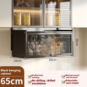 ISSI DIARY Wall-Mounted Kitchen Storage Cabinet with Flip-Up Door Pegboard Spice Organizer
