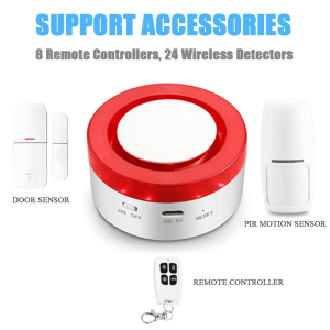 DAYTECH Wireless Home Alarm System WiFi Smart Siren With Door Sensor Motion Sensor Rmote Control Tuya APP Control WIFI07