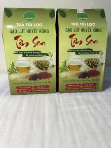 Combo 2 hộp trà tâm sen túi lọc Bảo Khang (hộp 40 gói) trà gạo lứt bổ máu nhiệt miệng giảm cân tăng cường thị lực