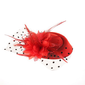 Women Girls Tea Party Headband Cocktail Fascinator Hat Mesh Flower Hair Clip Alice Accessories
