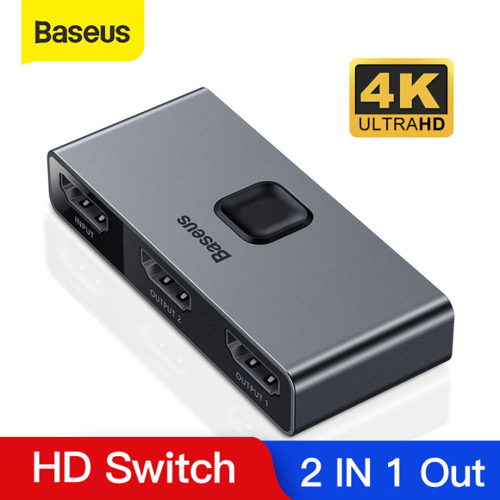 Baseus HDMI Splitter 4KHD สำหรับ Xiaomi กล่อง Mi Bi-Direction 1x 2/2X1 ...