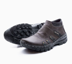 Sepatu Boot Pria & Boots Touring Casual Kulit Resleting High Quality Model Tapoleng TPL07