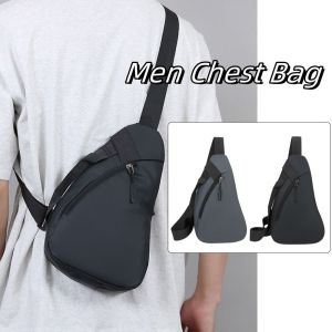 MOIRA รูปทรงหยดน้ำ กระเป๋าคาดหน้าอกผู้ชาย ซิป สีทึบ กระเป๋าสะพายกีฬา แฟชั่น หลายฟังก์ชัน กระเป๋าสะพายข้าง สำหรับทุกเพศ