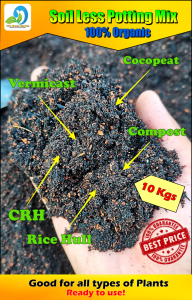 (10Kgs) Soil Less Potting Mix (100% Organic) Ready to use to your plants! For Ornamentals Succulent Cactus Veggies