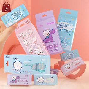 Disposable Baby Cleaning Wet Wipes Portable Mini Hand Mouth Wet Wipes Small Pack Childrens Cleaning Wipes BTP