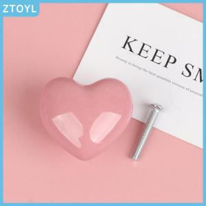 ZTOYL Cartoon Color Ceramic Hand-in-hand Wardrobe Door Single-hole Round Drawer Handle