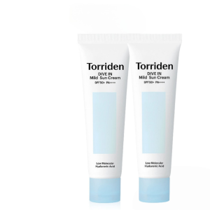 Torriden DIVE IN Mild Sun Cream SPF50+ PA++++ 60ml Mild Mineral UV Protection Hydrating Sunscreen for Sensitive Skin