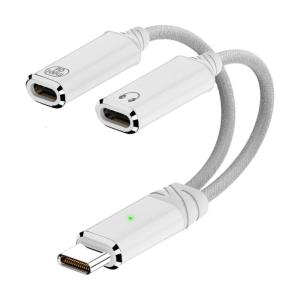 USB C Splitter Wire 1 to 2 Headphone Charging Adapter Cable Cord 2 in 1 Designing PD100W Fast Charging 480Mbps Data