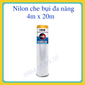 Nilon che bụi băng keo nilon che sơn màng nilon che nội thất loại siêu bự 4mx20m  (Diện tích che phủ lên tới: 80m2)