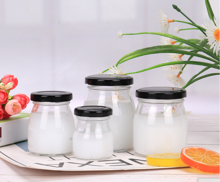 Hủ thủy tinh 100ml 200ml nắp thiếc làm yaourt. sữa chua chưng yến đựng sữa.  hạt - Lazada | Lazada.vn