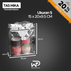 Totebag Mika PVC Transparan | Tas Mika Transparan Bening | Tas Ulang Tahun/Hampers | Goodie Bag Clear Hampers