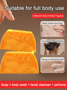 Amino acid handmade scented gold essential oil soap Gentle cleansing Skin nourishing soap Natural plant ingredients Deep cleansing without tightness gold essential oil soap Long-lasting elegant scented soap Luxury gold foil a