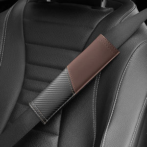 2Pcs Perodua Universal Car Seat Safety Belt Covers Leather Belt Shoulder Pad Car Seat Belt Shoulder Protectors For Perodua Alza Aruz Myvi Axia Ativa Bezza Viva Kancil Kelisa Kemb