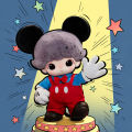 POP MART DIMOO WORLD × DISNEY Series-Mickey Vinyl Plush Bag. 