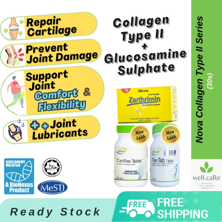 [Wellcare] NOVA Cartiflex Flextab Cartilage Collagen Type 2 Collagen Type II Joint and Cartilage Care