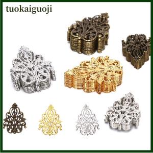 tuokaiguoji งานหัตถกรรมลวดลายแบบผสมผสาน20ชิ้นอุปกรณ์ตกแต่งเครื่องประดับ DIY แบบกลวง