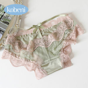 KOBENI กางเกงในผู้หญิง กางเกงชั้นในลูกไม้ ผ้าเรยอน เอวต่ํา เซ็กซี่ เข็มขัดหลังกลวง ใส่สบาย ผ้านิ่ม ลื่นเย็น