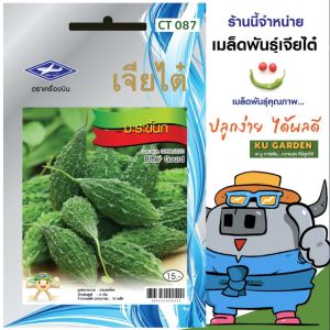 CHIATAI 🇹🇭 ผักซอง เจียไต๋ มะระขี้นก O087 ประมาณ 10 เมล็ด มะระ เมล็ดพันธุ์ เมล็ดพันธุ์ผัก ผักสวนครัว ผักเจียไต๋ ตราเครื่องบิน