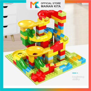 Marble Race Run 170pcs Bulding Blocks Balok Susun Track Slide Ball Veriety Slide Blocks 170pcs MK310