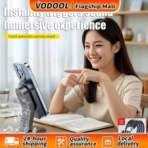 【Vodool】 อุปกรณ์เสียงพกพา 2-in-1 พร้อมไฟ RGB และที่วางโทรศัพท์ สำหรับใช้งานในบ้านและออฟฟิศ