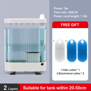 Turtle Filter Low Water Level for Turtle Tank Bottom Suction 3in1 Circulation Pump With Trickle Filter Box Water