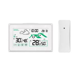 Indoor Outdoor Weather Station With Radio Controlled Clock And Temperature Humidity Monitor For Home Environment Comfort
