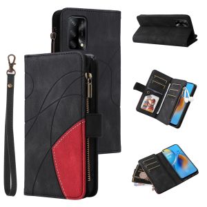 For OPPO A74 5G A95 A76 A55 A74 A94 A36 4G A16 A16S A15 A15S A93 A73 A53 A5 A9 2020 Find X5 Pro Phone Case Magnetic Leather Wallet 9 Card Slot Fashion Flip Cover Casing