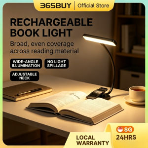 [SG] Book Light 19 LED Rechargeable Reading 3 Color Temperatures Stepless Dimming 80 Hrs Runtime