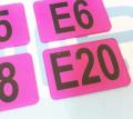 Acrylic Table Numbers Code with Alphabet A B C D E Nombor Meja dengan Huruf for Restaurants. 