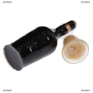 [COD] yixiayun 1/12 Dollhouse Miniature Wine Bottle Set with cup Simulation Drinks Model Toys