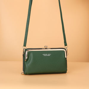 Túi đeo chéo nữ kiêm ví cầm tay nhiều ngăn tiện dụng dây đeo có thể tuỳ chỉnh kiểu dáng thời trang hàn quốc LX101